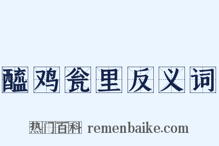 醯鸡瓮里反义词是什么意思的图片